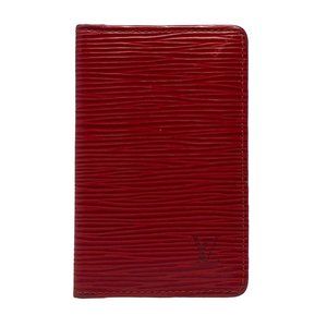 Louis Vuitton Red Epi Pocket Organizer / Card Holder